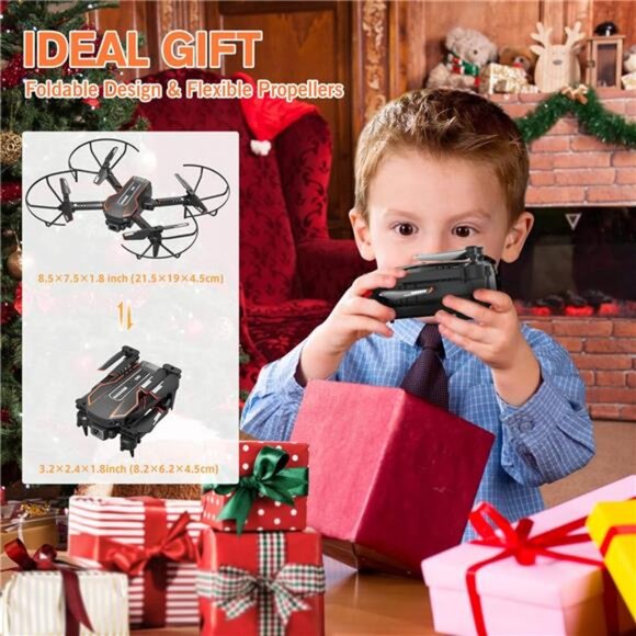 Mini Drone with Camera for Kids,RemoteControl HelicopterToys Gifts for BoysGirls - Picture 6 of 7